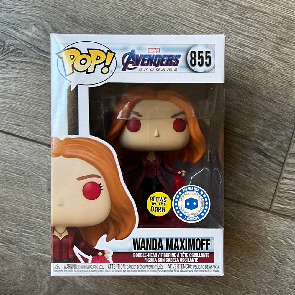 Funko Pop Avengers Endgame Wanda Maximoff #855, Pop in a Box Exclusive